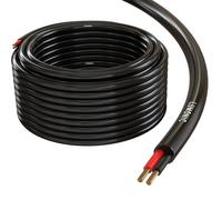 Lumonic Cavo dell'altoparlante 25m Nero | 2x 0,75mm² CCA | Cavo per diffusori HiFi | Cavo audio rotondo | Professionale PA Installazione- Audio- Cavo rotondo