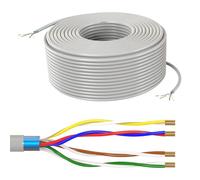 Lumonic Cavo telefonico JYSTY grigio | 4x2x0,6mm CCA | 50m | codice colore & schermato | Marcatura del metro | Cavo per telecomunicazioni, Cavo di collegamento telefonico