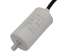 Lumonic Condensatore di avviamento 12,5µF 450V | con Filo I 34x65mm I 12,5uF I Condensatore motore con custodia in plastica I Condensatore di esercizio I per pompe, tosaerba, utensili