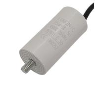 Lumonic Condensatore di avviamento 15µF 450V | con Filo I 34x70mm I 15uF I Condensatore motore con custodia in plastica I Condensatore di esercizio I per pompe, tosaerba, utensili