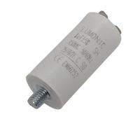 Lumonic Condensatore di avviamento 1µF 450V | con Spina I 26x55mm I 1uF I Condensatore motore con custodia in plastica I Condensatore di esercizio I per pompe, tosaerba, utensili
