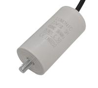 Lumonic Condensatore di avviamento 22µF 450V | con Filo I 38x75mm I 22uF I Condensatore motore con custodia in plastica I Condensatore di esercizio I per pompe, tosaerba, utensili