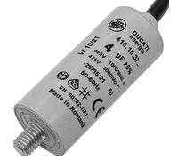 Lumonic condensatore di avviamento 416.10.37 A [incl. cavo 35cm] | condensatore motore 4µF 400V 25x55mm I condensatore in contenitore di plastica isol