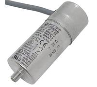 Lumonic condensatore di avviamento Hydra MKP-500 12-C [incl. cavo 40cm] | condensatore motore 12µF 470V 35x90mm I condensatore con custodia in metallo