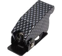Lumonic Flip-Cover in carbonio per interruttore a levetta con diametro Ø12mm I Protezione in plastica per interruttore a levetta I Per auto e casa