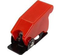 Lumonic Flip-Cover in rosso per interruttore a levetta con diametro Ø12mm I Copertura di protezione in plastica per interruttore a levetta I Per auto e casa