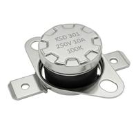 Lumonic Interruttore termico 100°C Contatto NO 250V 10A Interruttore di temperatura termostato KSD301 Bimetal Protezione termica