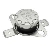 Lumonic Interruttore termico 150°C Contatto NC 250V 10A Interruttore di temperatura termostato KSD301 Bimetal Protezione termica