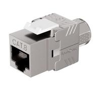 Lumonic Premium Keystone RJ45 CAT8.1 | Montaggio senza attrezzi | T568A/B codificato a colori | per scatola da parete e pannello patch | PoE, fino a 40 Gbps | schermatura a 360° | scarico della