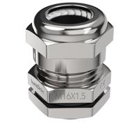 Lumonic Pressacavo in metallo M16 | Campo di serraggio 5-10 mm | IP68 | con controdado | Ottone nichelato, EMC | -40...+100°C | corrisponde a PG9