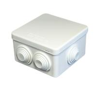 Lumonic Scatola di Giunzione Bianca 85x85x50mm Con 7 Aperture - IP65 Montata in Superficie - Morsettiera Inclusa