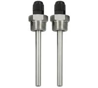 Lumonic Set di 2 manicotti da immersione in acciaio inox V2A, 1/2", lunghezza di montaggio 100 mm, su misura per sensore di temperatura da 6 mm, per memorizzazione buffer, riscaldamento, solare e