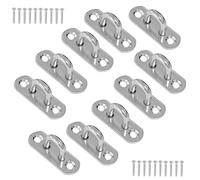 LUMOOM 10 pannelli oculari in acciaio inox, M6, ganci da soffitto, ganci per tempesta con occhiello, supporto da parete, piastra per occhielli, gancio di fissaggio per tende da sole, oggetti da
