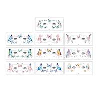 LUMOOM 10 Pezzi Di Tatuaggi A Farfalla, Adesivi Glitterati, Adesivi Per Il Viso, Tatuaggi Temporanei Impermeabili, Ideali Per Feste, Carnevale, Festival, Make-Up, Adulti