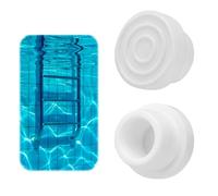 LUMOOM 2 cuscinetti in gomma per piscina, protezione paraurti in gomma, protezione paraurti di sicurezza, accessori per piscina, tappi per scale, colore bianco