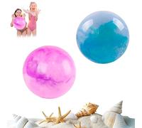 LUMOOM 2 pezzi Bouncy Kickball, gonfiabile, 38 cm, palla da spiaggia, giocattolo da spiaggia per bambini, adulti, spiaggia e feste (B)