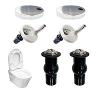 LUMOOM 2 pezzi connettore per sedile WC, pezzi di ricambio per sedile WC, fissaggio in acciaio inox per copriwater, sedile WC con funzione soft close