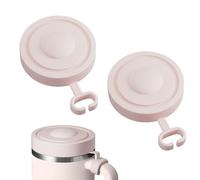 LUMOOM 2 Pezzi Coperchio Stanley Cup, Antigoccia 40oz, Coperchio di Ricambio per Tazza Stanley, Accessorio Termico, Antipolvere, Riutilizzabile (Rosa Chiaro)