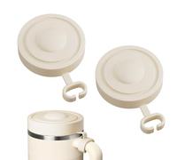 LUMOOM 2 Pezzi Coperchio Stanley Cup, Antigoccia 40oz, Coperchio di Ricambio per Tazza Stanley, Accessorio Termico, Antipolvere, Riutilizzabile (Crema)