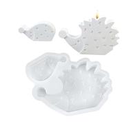 LUMOOM 2 Pezzi Stampo In Silicone Riccio, Stampi In Silicone Stampi Per Colata, Stampi Per Candele In Silicone Animali Autunnali, Stampi Per Candele Per Colata, Per Natale, Halloween