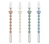 LUMOOM 4 catenella portaciuccio in silicone con clip di sicurezza, universale, per ragazzi e ragazze, ideale per passeggini e bambini