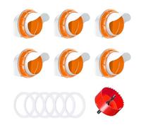 LUMOOM 6 Pezzi, Distributore Automatico Di Mangime Per Polli, Mangiatoia Fai Da Te Senza Sprechi, Accessorio Automatico Per Secchi, Cassette, Barili, Anti-Topi, Impermeabile (Arancione)