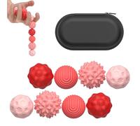 LUMOOM 8 pezzi di giocattoli fidget magnetici, palline magnetiche in silicone, giocattoli sensoriali, palline anti-stress ad attrazione con involucro in silicone (Rosa)