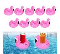LUMOOM 9 Pezzi, Portabicchieri Gonfiabili, Flamingo Portabevande Galleggiante Per Bottiglia Di Birra, Calice Di Champagne, Lattine, Mini Portabirra Galleggiante Per Festa Spiaggia, Piscina