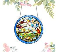 LUMOOM Acchiappasole colibrì, in acrilico, decorazione per finestre, decorazione da appendere, decorazione da giardino, per feste, pareti, casa, giardino (B)