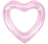 LUMOOM Anello da nuoto per adulti, grande, 120 cm, gonfiabile, galleggiante, galleggiante, a forma di cuore, per piscina, feste, spiaggia (rosa)