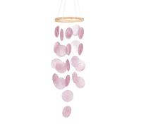 LUMOOM Campanelli a vento boho decorativi, ghirlande di acchiappasogni, suono unico magnifico, scacciapensibili da giardino, decorazione da appendere per terrazze, prato, giardino, cerchio (rosa)