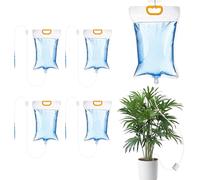 LUMOOM Confezione da 5 sacchetti da 3,5 l, sistema di irrigazione automatico e set di irrigazione a goccia con valvola di controllo per piante da interno, giardino, balcone, vacanza