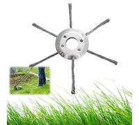 LUMOOM Cutter a filo in acciaio a lumino, erbe infestanti per trimmer da prato, testa di trimmer da prato 180 mm, per la rimozione del muschio efficace del giardino e erbacce (6 teste)