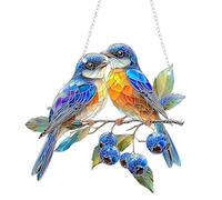 LUMOOM Decorazione Appesa Per Finestra In Vetro Colorato, Acchiappasole Colibr矛 Da Appendere Alle Finestre, Ciondolo Uccello In Acrilico Con Catena, Decorazione Per Finestre E Porte Per Casa, Studio