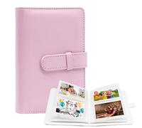 LUMOOM Piccolo album fotografico con 64 tasche, mini album da taschino, per film da 2 x 3 pollici, foto di famiglia, album fotografici, compatibile con Fujifilm Instax Mini Film/Kpop Photocards (rosa)