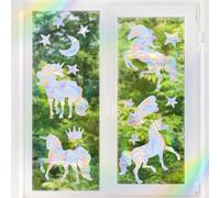 LUMOOM Prism Fenstersticker, Adesivo Anti-Uccelli Suncatcher, Adesivo Anti-Collisione Cattura-Sole, Adsorbimento Elettrostatico, Per Finestre, Porte A Vetri E Porte Scorrevoli, Riutilizzabile