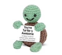 LUMOOM Regali positivi, divertenti regali per la migliore amica, mini tartaruga lavorata a mano, portafortuna, tartaruga, regalo per donne
