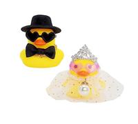 LUMOOM Set di 2 anatre di sposi per coppia di sposi, decorazione nuziale, regalo di nozze per coppia di sposi, dolce decorazione per auto per matrimonio con sposa e sposo