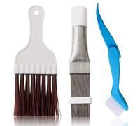 LUMOOM Set di 3 spazzole per aria condizionata, pettine per aria condizionata, condensatore aria condizionata, pettine per pinna, frigorifero, pettine lamellare in acciaio inox, asciugatore a