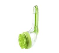 LUMOOM Spazzola di lavaggio per cani con dispenser di sapone, strumento di massaggio in silicone per gatti e co, applicatore di shampoo per cani con manico, spazzola per la cura del pelo (verde erba)