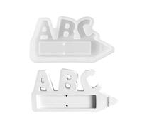 LUMOOM Stampi in silicone, regalo per denaro, alfabeto in silicone ABC per confezione regalo per l'inizio della scuola, gesso per versare con scanalature, stampi fai da te in silicone