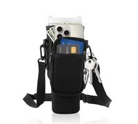 LUMOOM Stanley Cup 40oz, borsa Stanley Cup con custodia per cellulare, supporto per bottiglia d'acqua con tracolla regolabile, accessorio per borraccia, per viaggi, escursioni (nero)