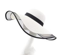 LUMoony 1 cappello da sole da donna, pieghevole, in paglia, a tesa larga, in rete, da viaggio, da spiaggia, da viaggio, arrotolabile, cappello da sole, cappello da sole, protezione UV, cappello