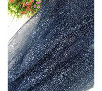 LUMoony 150 cm di larghezza, tessuto a rete in tulle decorato, con paillettes, per abiti da sposa fai da te, abito da tavolo, sfondo