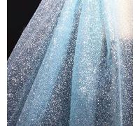 LUMoony 150 cm di larghezza, tessuto a rete in tulle decorato, con paillettes, per abiti da sposa fai da te, abito da tavolo, sfondo