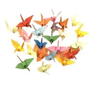 LUMoony Gru di carta per origami, 100 pezzi, 5 cm, piegate a mano, per feste di nozze, decorazione per la casa, origami, gru di carta origami