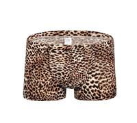 LUMoony Herren Boxershorts 1 Stück Männer Unterwäsche Leopardenmuster Boxershorts Weiche Boxershorts Atmungsaktiv Shorts Sexy Boxershorts Trunks Unterwäsche Herren Boxer Briefs Unterhose Shorts