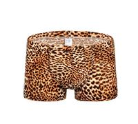 LUMoony Herren Boxershorts 1 Stück Männer Unterwäsche Leopardenmuster Boxershorts Weiche Boxershorts Atmungsaktiv Shorts Sexy Boxershorts Trunks Unterwäsche Herren Boxer Briefs Unterhose Shorts