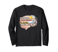 L'umorismo Ingegnere Prende Il Cervello per Imparare l'ingegneria Maglia a Manica