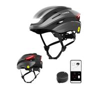 Lumos Casco ultra intelligente | casco da bicicletta | anteriore e posteriore (LED) | indicatori di direzione | luci freno | connessione Bluetooth | adulto: uomo, donna (Ash Grey, taglia: XL) MIPS